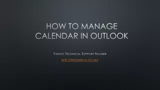 How to manage calendar in outlook