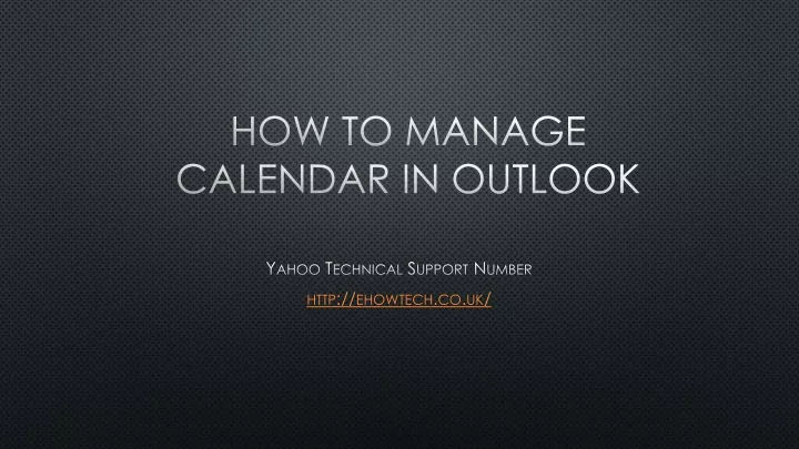 how to manage calendar in outlook