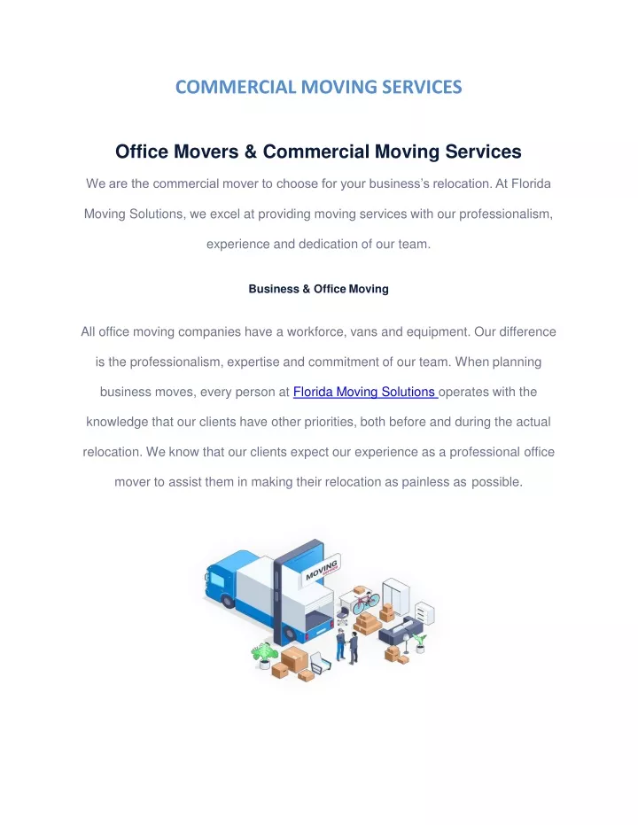 commercial moving services office movers