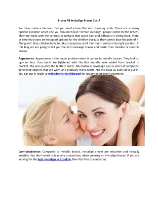braces vs invisalign braces cost