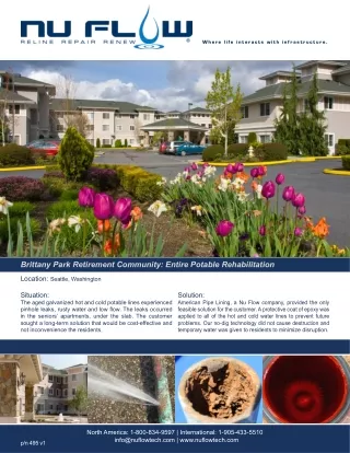 Entire Potable Rehabilitation At Brittany Park Retirement Community By NuFlow