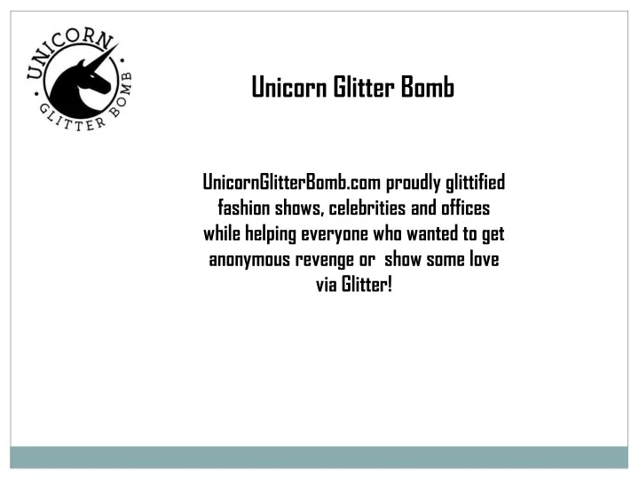 unicorn glitter bomb
