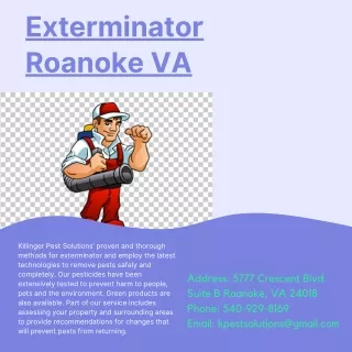 Exterminator Roanoke VA | Killinger Pest Solutions