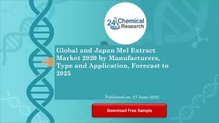 Global and Japan Mel Extract Market 2020 by Manufacturers, Type and Application, Forecast to 2025