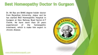 Best Homeopathy Doctor in Gurgaon