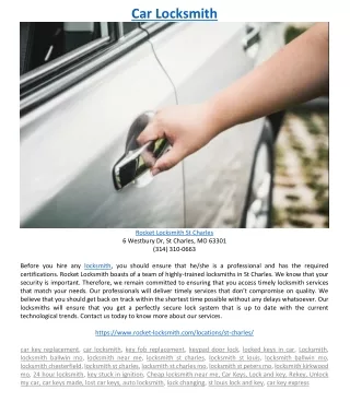 car locksmith