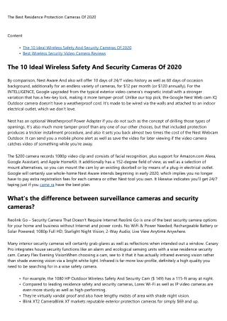 the best residence protection cameras of 2020