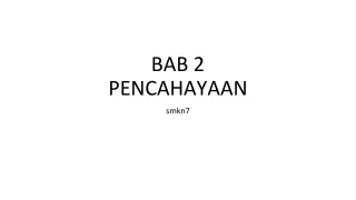 Bab 2. Pencahayaan