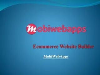 Ecommerce Website Builder | MobiWebApps