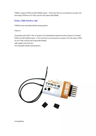 tfr4b is support cppm and rssi pwm output