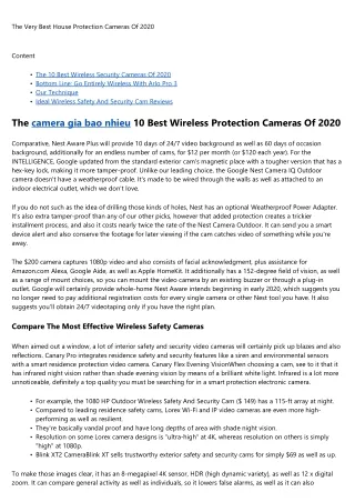 the very best house protection cameras of 2020