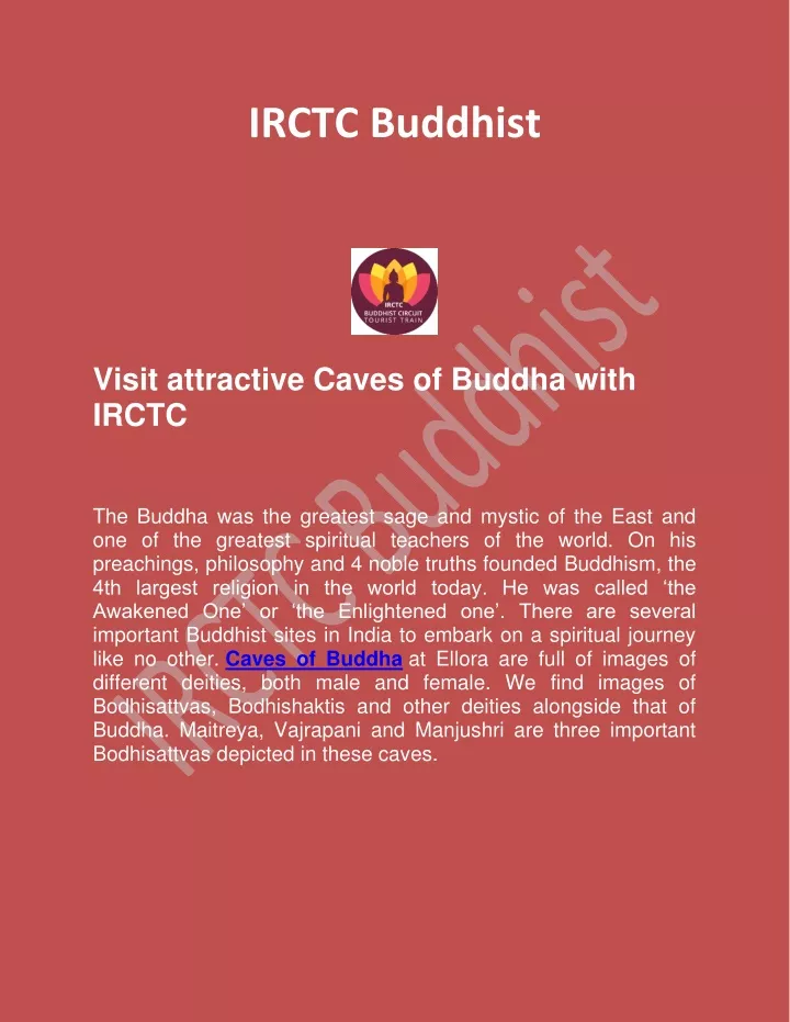 irctc buddhist