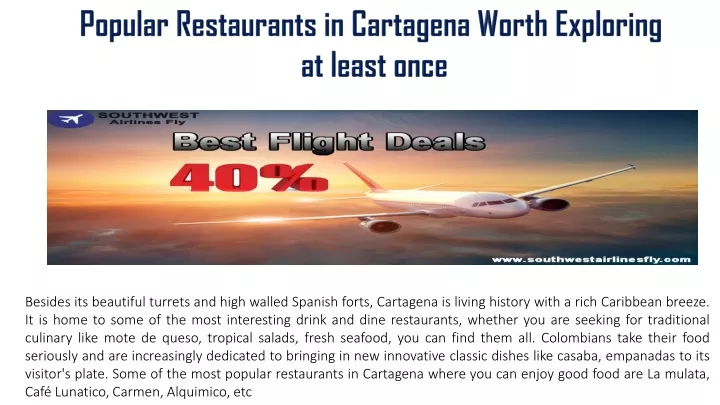 popular restaurants in cartagena worth exploring