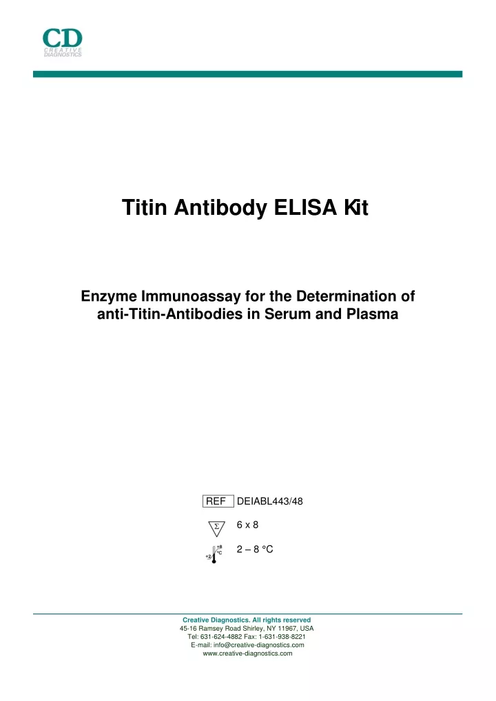 titin antibody elisa k it