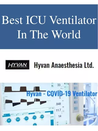 Best ICU Ventilator In The World