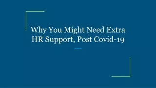 why you might need extra hr support post covid 19