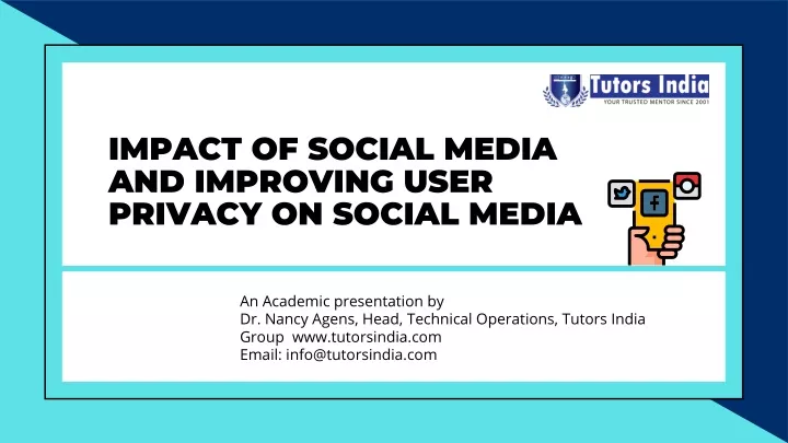 impact of social media and improving user privacy