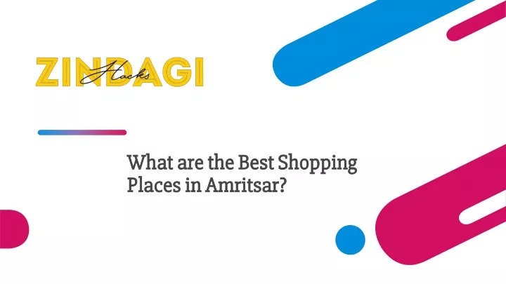 what are the best shopping places in amritsar