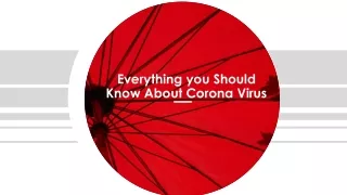 Everything you Should Know About Corona Virus