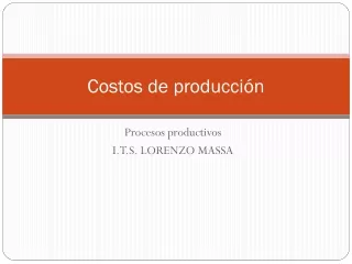 Costos de producción