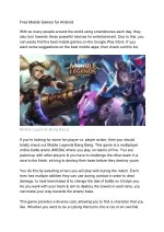 Free Mobile Games for Android - slide 1