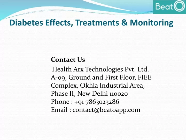 diabetes effects treatments monitoring