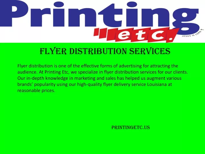 flyer distribution services