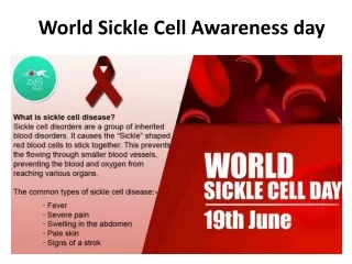 World Sickle Cell Awareness day
