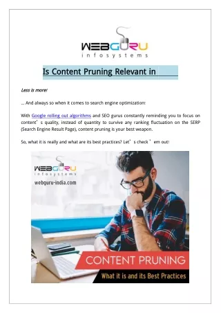 is is content content pruning