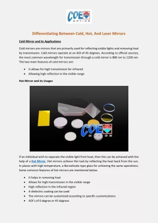 Differentiating Between Cold, Hot, And Laser Mirrors