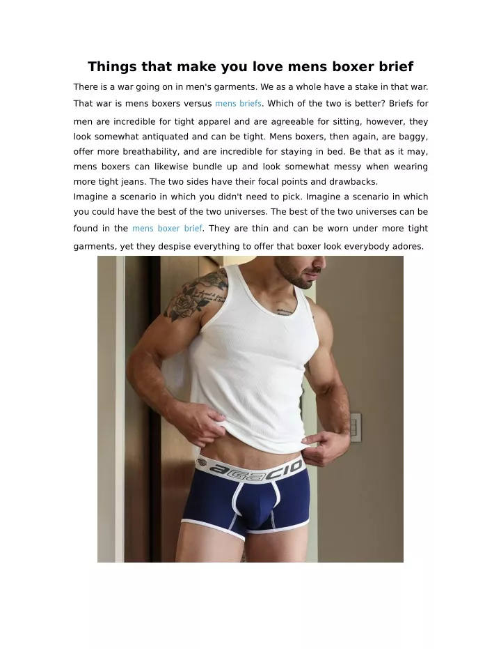 things that make you love mens boxer brief