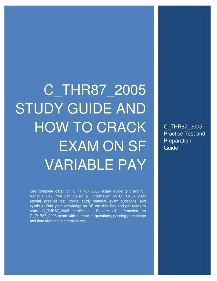 c thr87 2005 study guide and how to crack exam