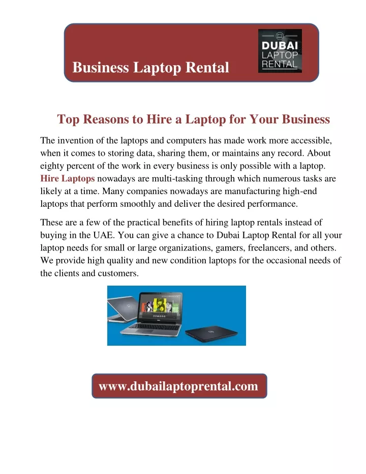 business laptop rental