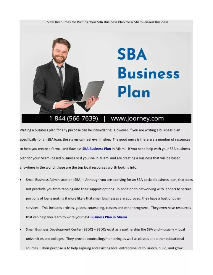 5 vital resources for writing your sba business