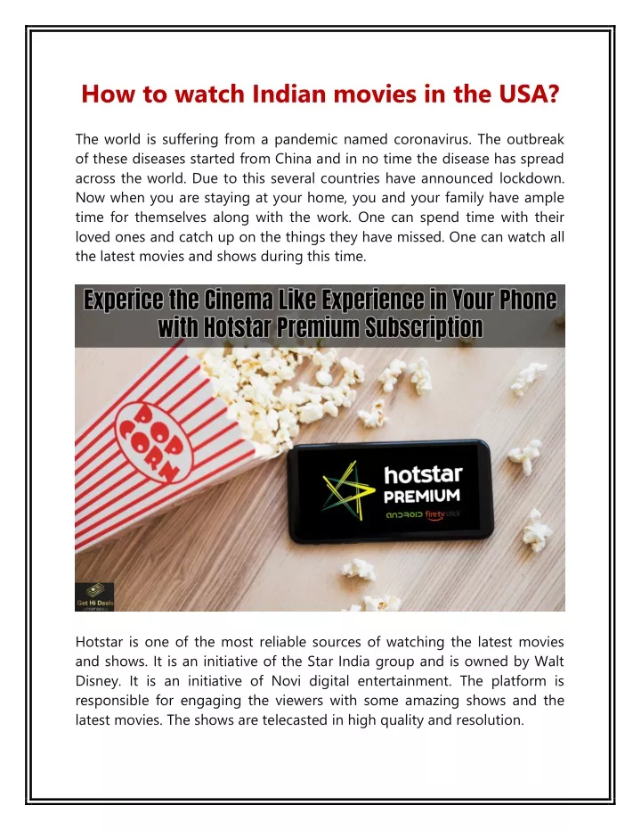how to watch indian movies in the usa