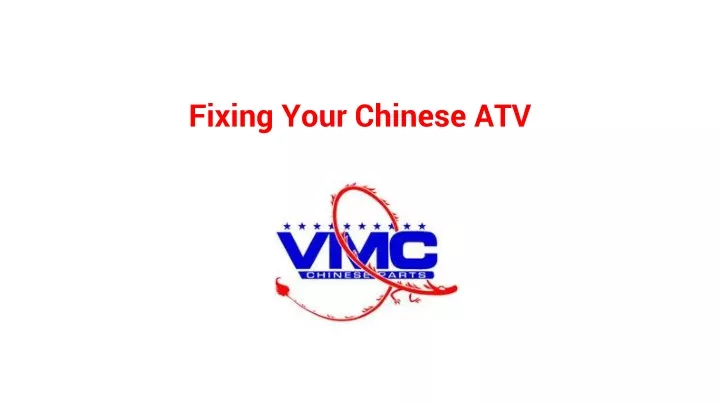 fixing your chinese atv