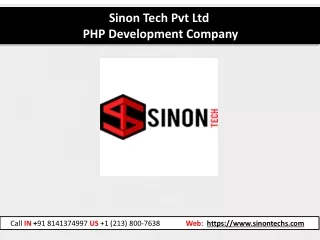 PHP Development Company in UAE - Sinon Tech Pvt Ltd