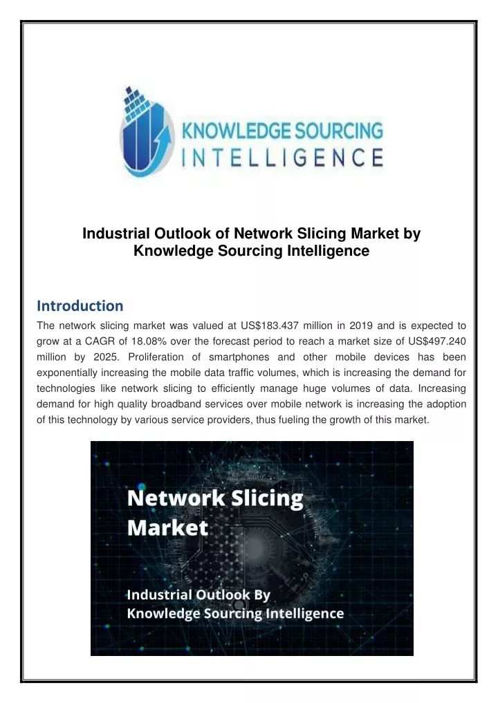 industrial outlook of network slicing market