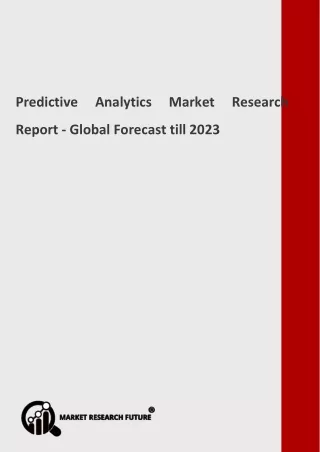 predictive analytics market research report