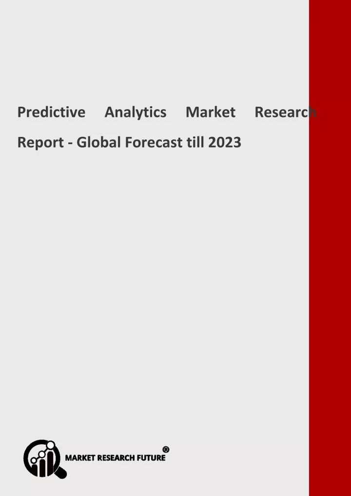 predictive analytics market research report