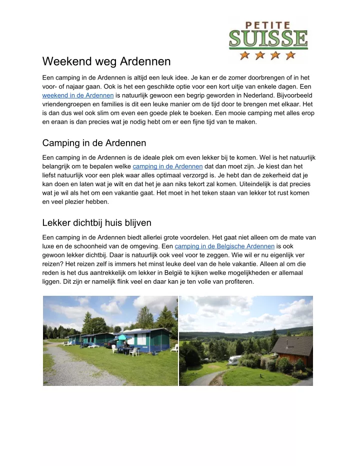 weekend weg ardennen