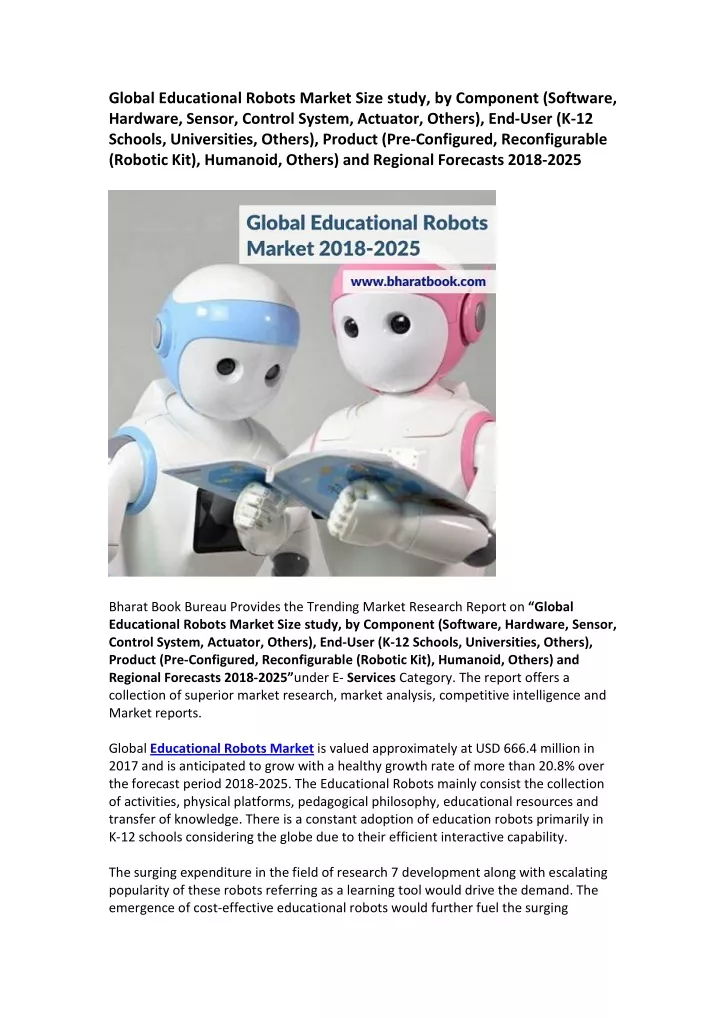 global educational robots market size study