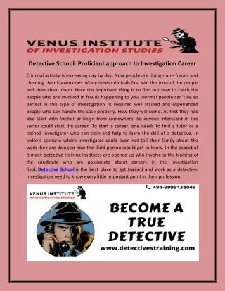 detective school proficient approach