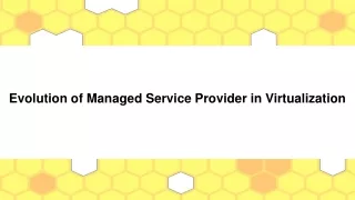Evolution of Managed Service Provider in Virtualization