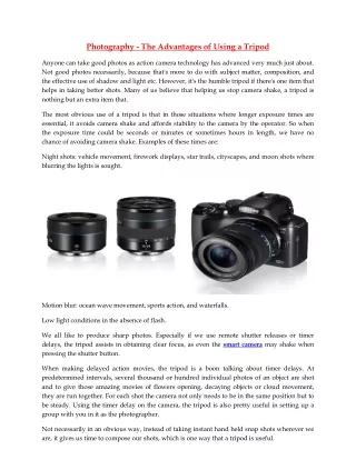 photography the advantages of using a tripod