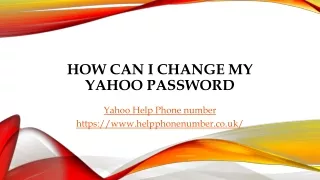 How can I change my yahoo password