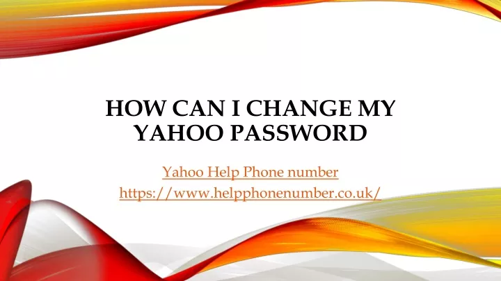 how can i change my yahoo password