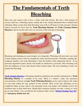 the fundamentals of teeth bleaching