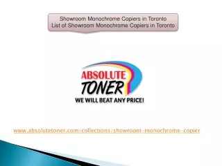 Showroom Monochrome Copiers in Toronto
