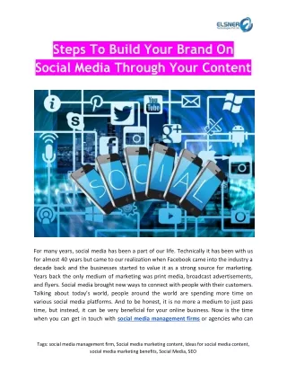 steps to build your brand on social media through